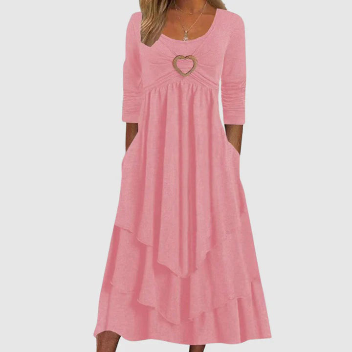 ABEBA - Elegante vestido largo informal para cualquier ocasión