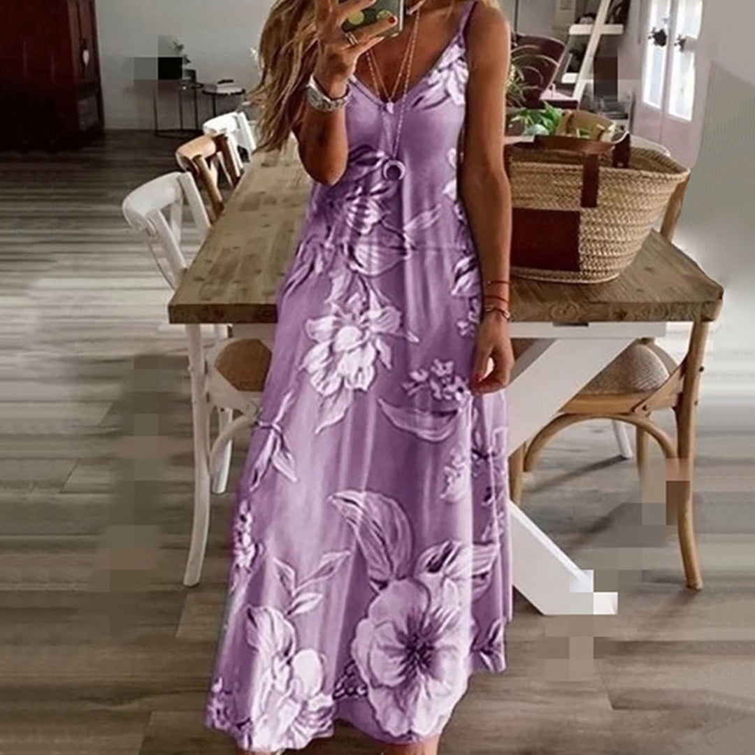 AINO - Encantador vestido floral con elegante escote en V