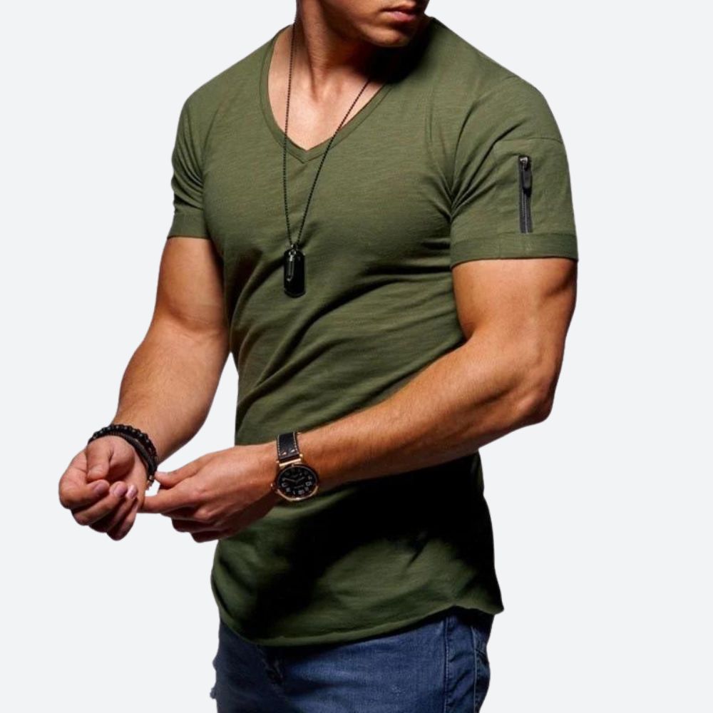Camiseta musculosa de hombre con cuello en V - Rick