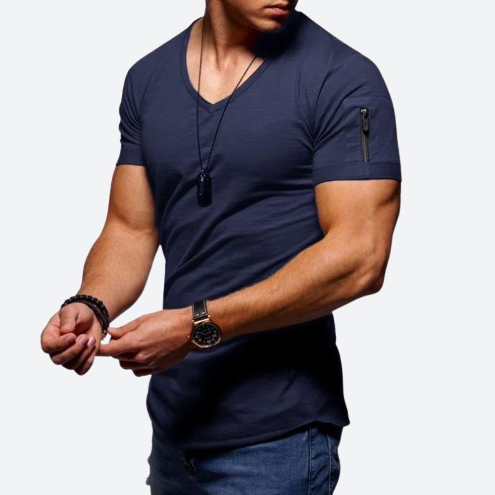 Camiseta musculosa de hombre con cuello en V - Rick