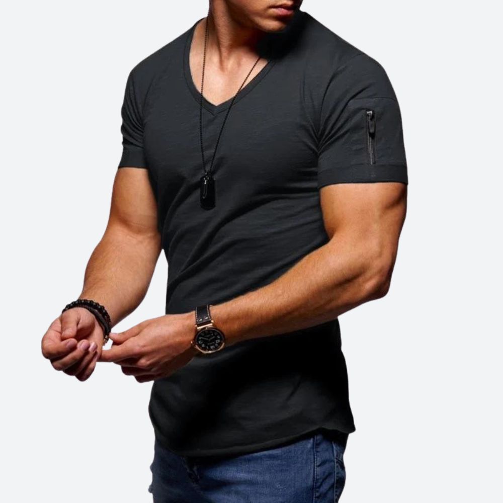 Camiseta musculosa de hombre con cuello en V - Rick