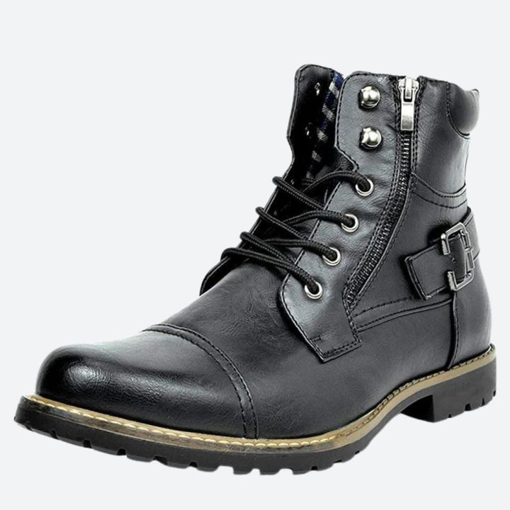 Botas de moto Raven de piel auténtica de primera calidad: descubre la comodidad y el estilo