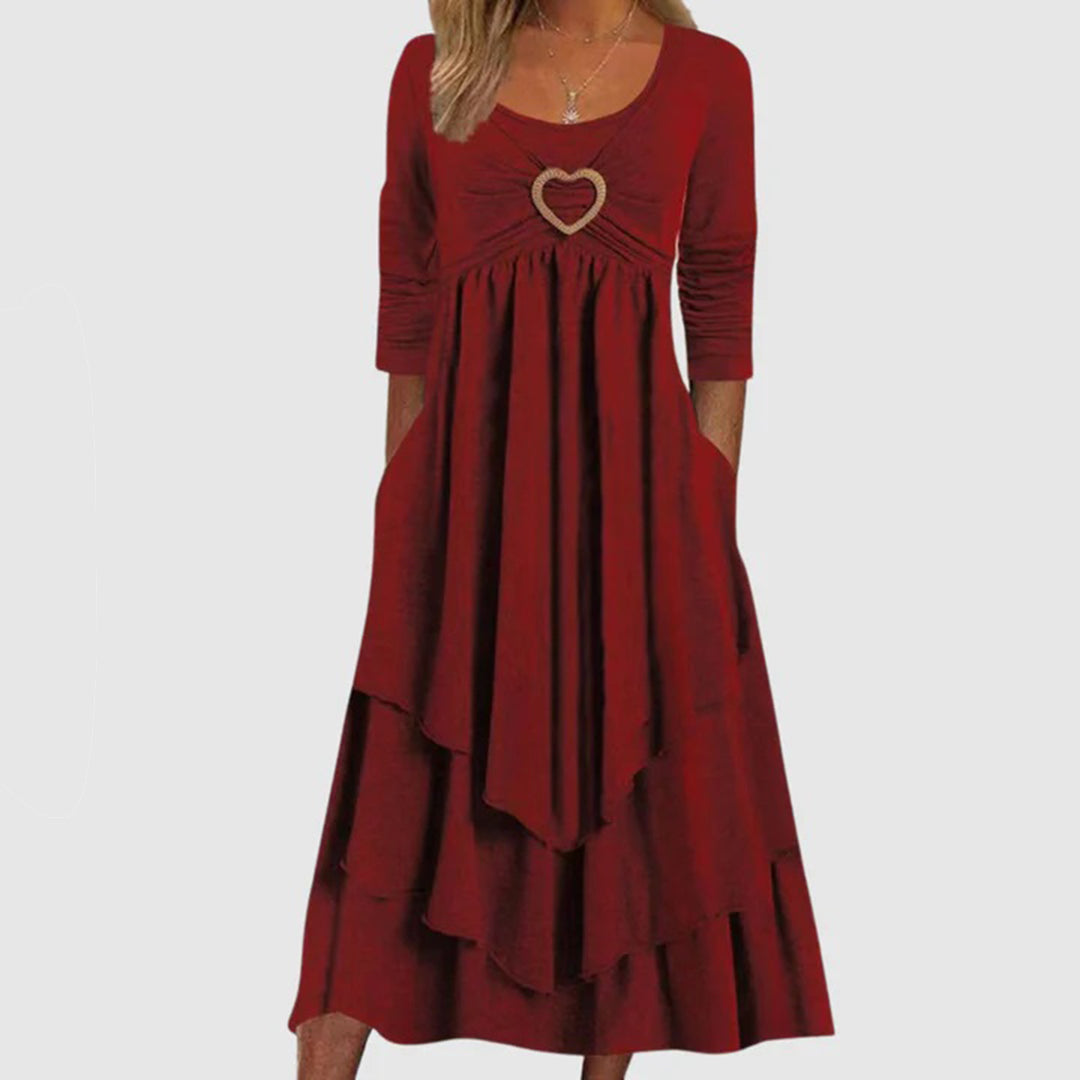 ABEBA - Elegante vestido largo informal para cualquier ocasión