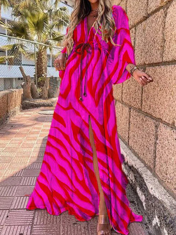 Eula - Elegante vestido de playa estampado para un día de verano perfecto
