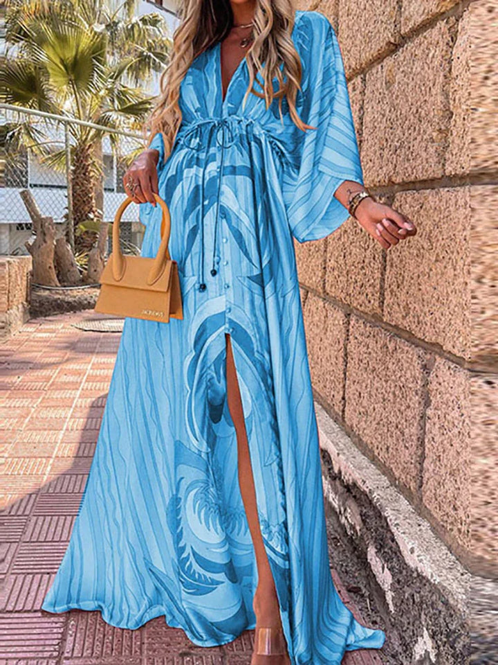 Eula - Elegante vestido de playa estampado para un día de verano perfecto