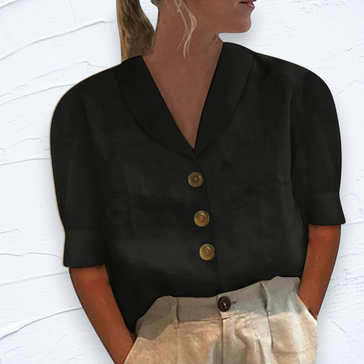 Arabella - Elegante camiseta de algodón y lino para la mujer moderna