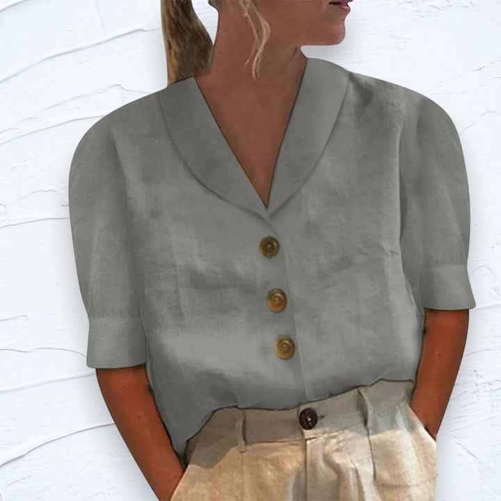 Arabella - Elegante camiseta de algodón y lino para la mujer moderna