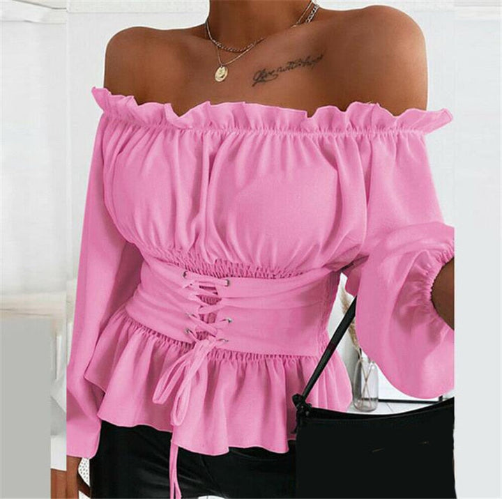 Miriam - Elegante y cómoda blusa sin hombros para la mujer moderna