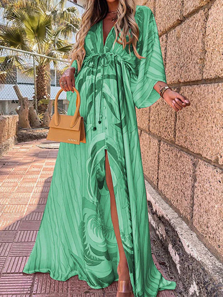 Eula - Elegante vestido de playa estampado para un día de verano perfecto