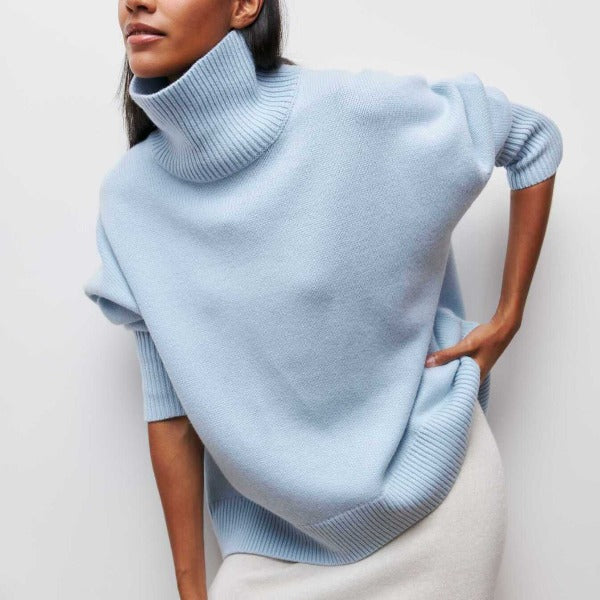 Estelle - Elegante jersey de cuello alto para los días con estilo