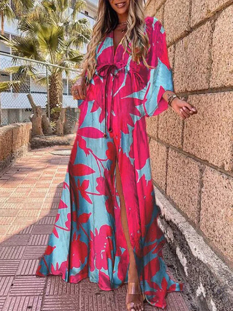 Eula - Elegante vestido de playa estampado para un día de verano perfecto
