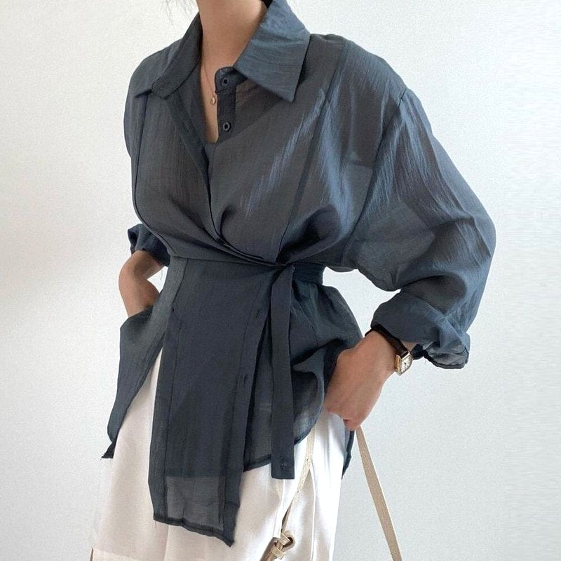 Aurora - Elegante y cómoda blusa de manga larga para mujer