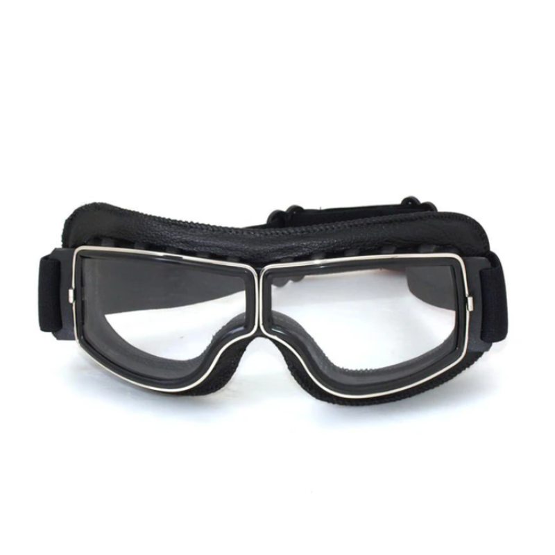 Luke - Elegantes Gafas de Moto de Cuero Vegano Vintage para Otoño para Todos