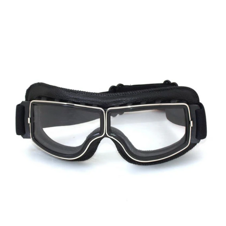 Luke - Elegantes Gafas de Moto de Cuero Vegano Vintage para Otoño para Todos