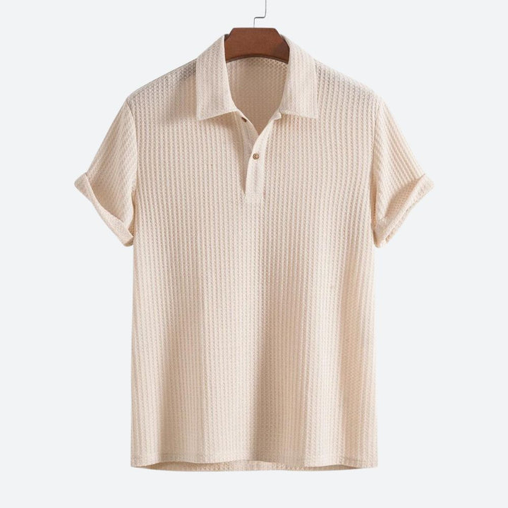 Elegante polo Waffle de punto - Shaun para un look de tendencia