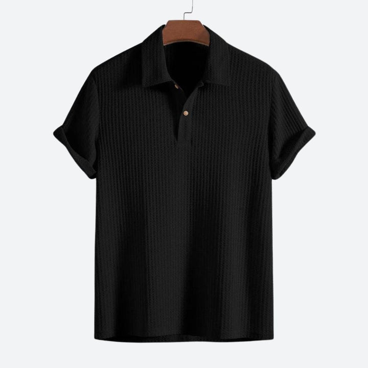 Elegante polo Waffle de punto - Shaun para un look de tendencia