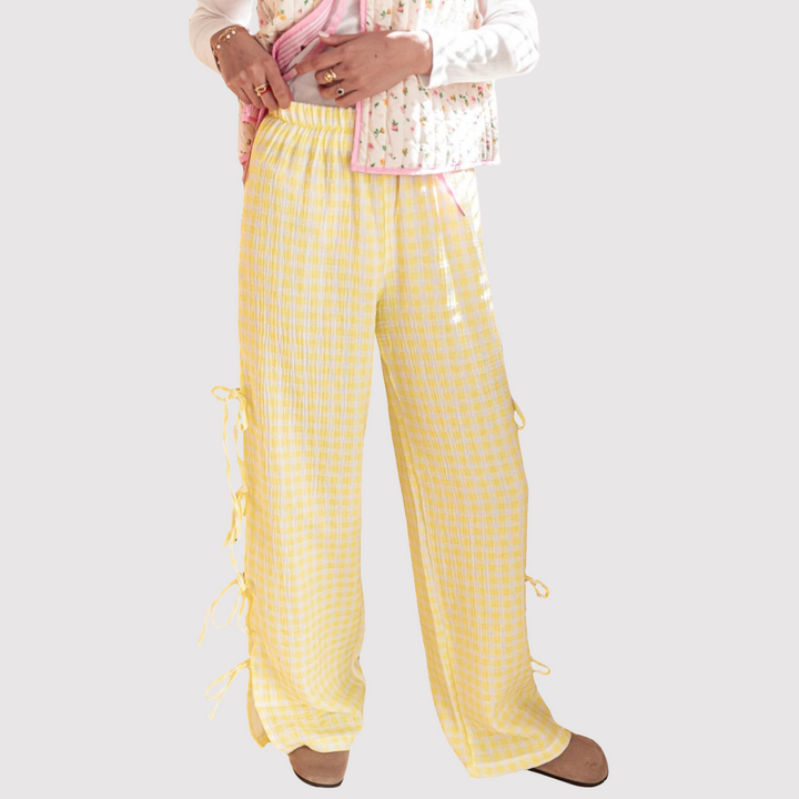 Abbie - Pantalones de mujer de moda con elegantes perneras anchas