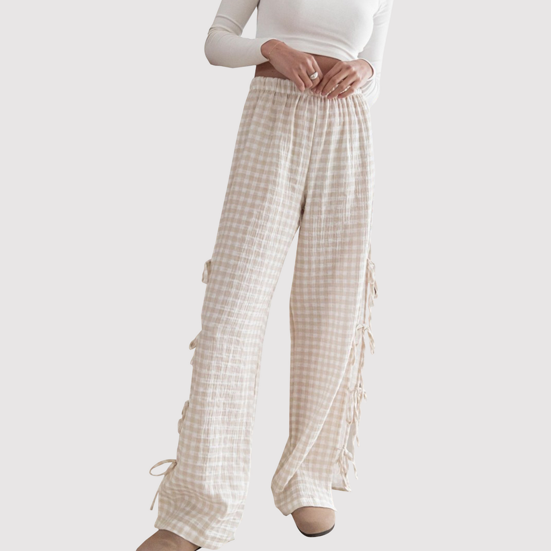 Abbie - Pantalones de mujer de moda con elegantes perneras anchas