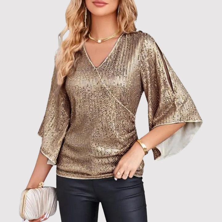 Susan - Top de lentejuelas chic y cómodo para mujer