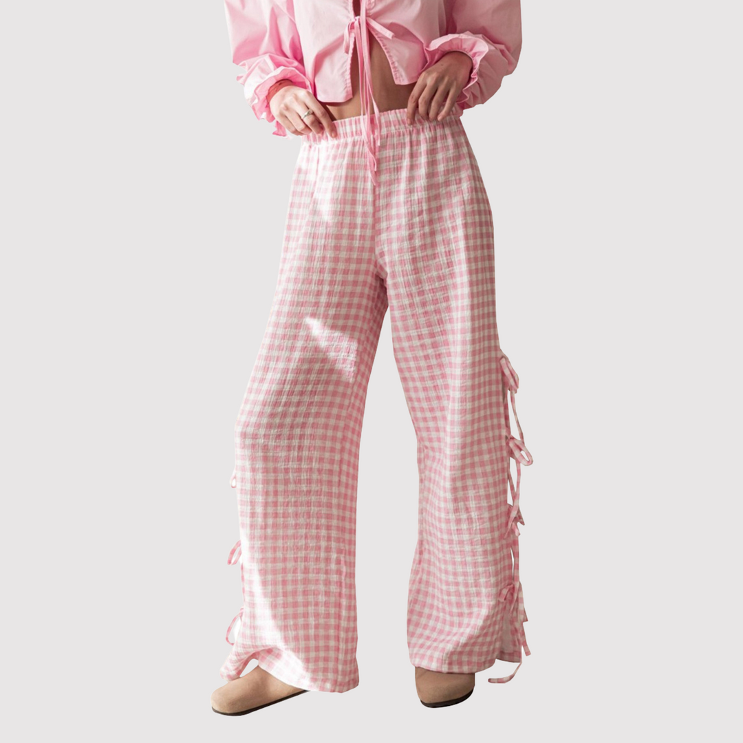 Abbie - Pantalones de mujer de moda con elegantes perneras anchas