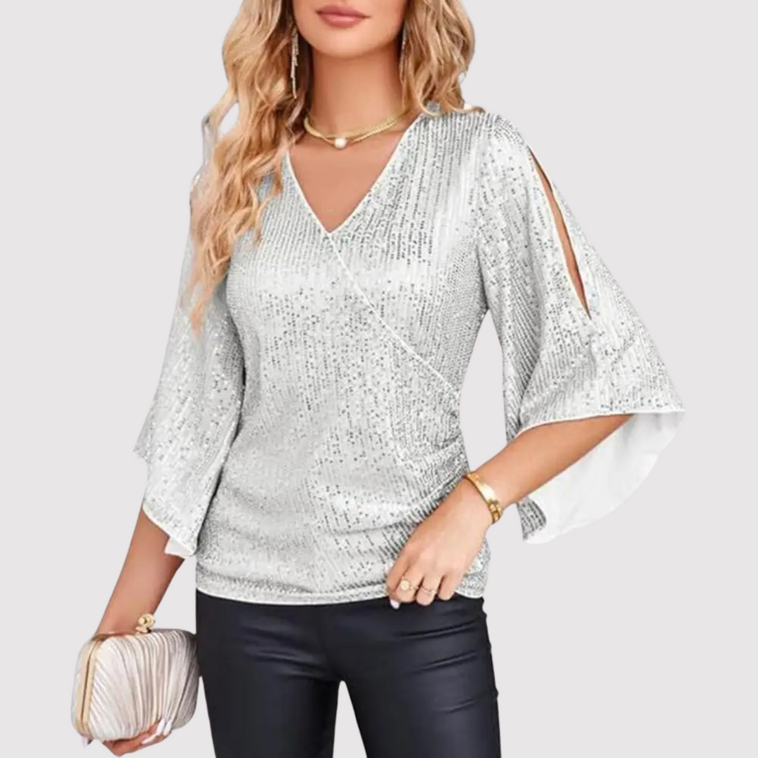 Susan - Top de lentejuelas chic y cómodo para mujer