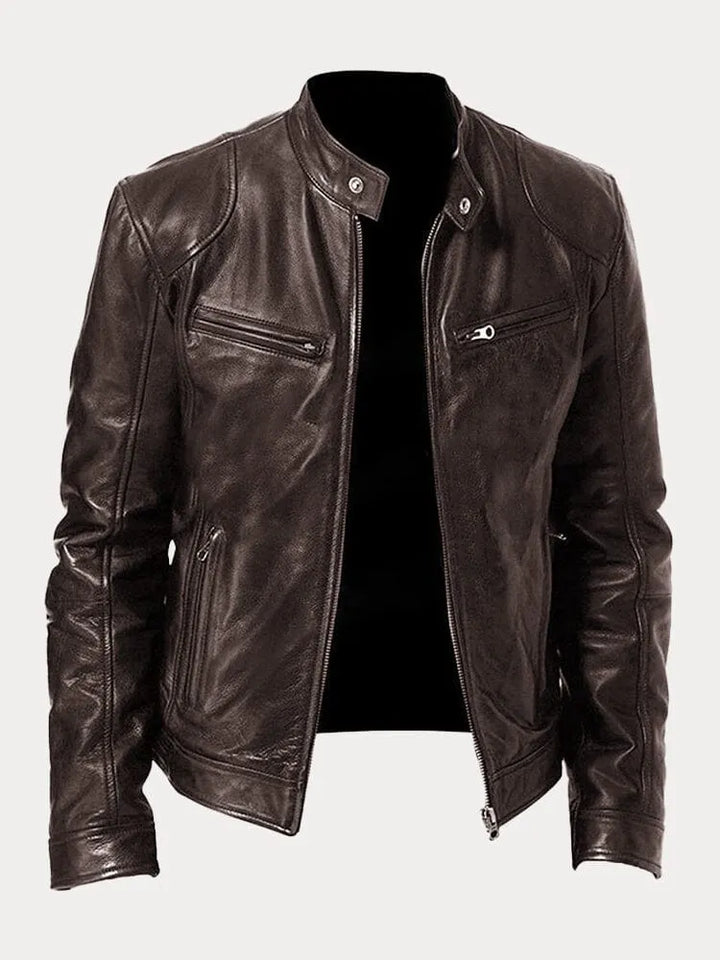David™ - Chaqueta Casual de Cuero