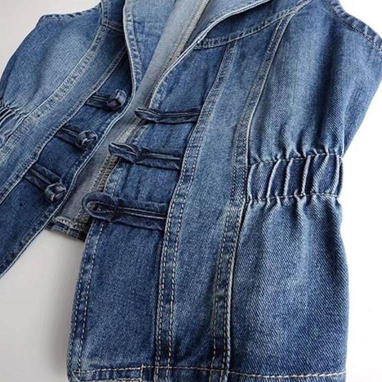 Sophie - Chaqueta de punto vaquera jacquard de moda para mujer