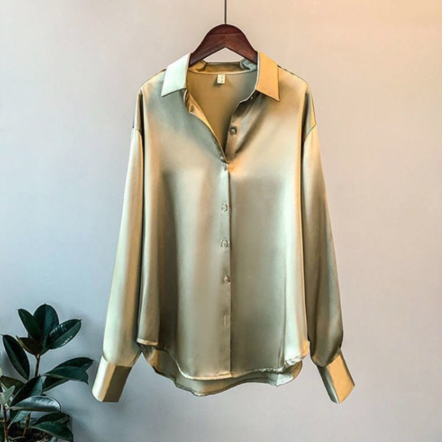 Camisa de satén refinado para mujer de Addie