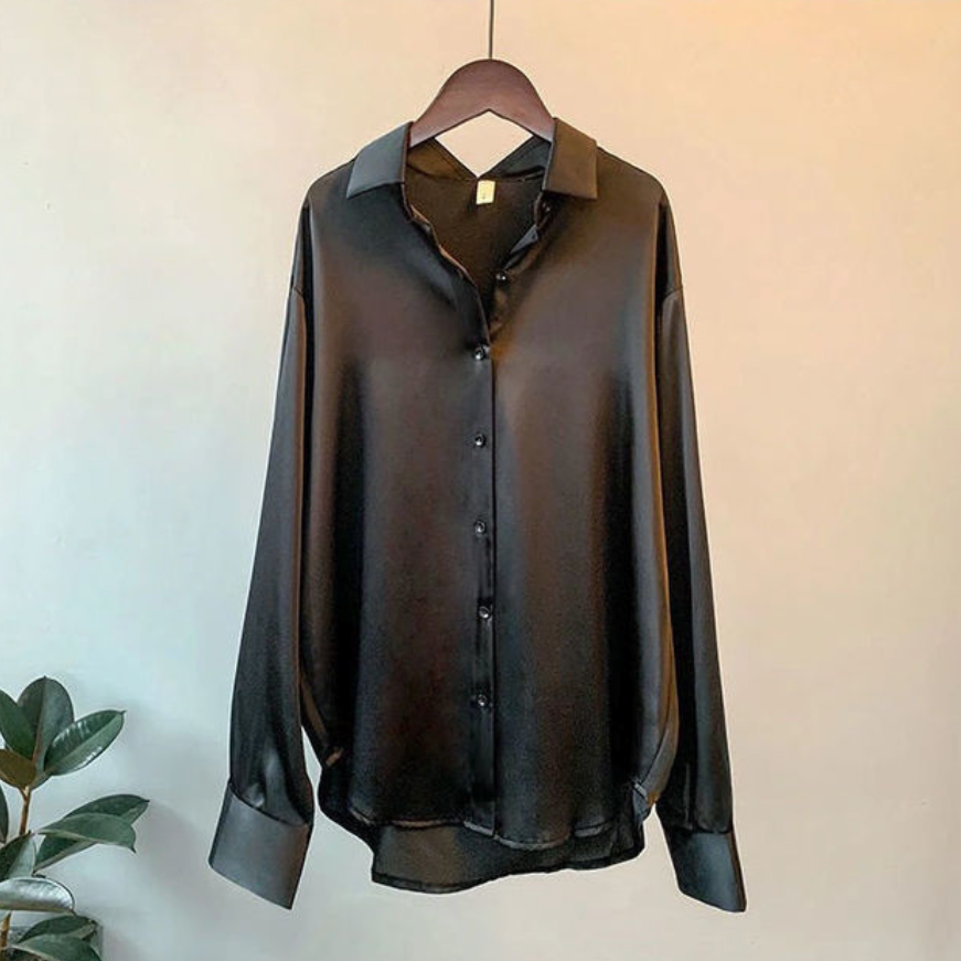 Camisa de satén refinado para mujer de Addie