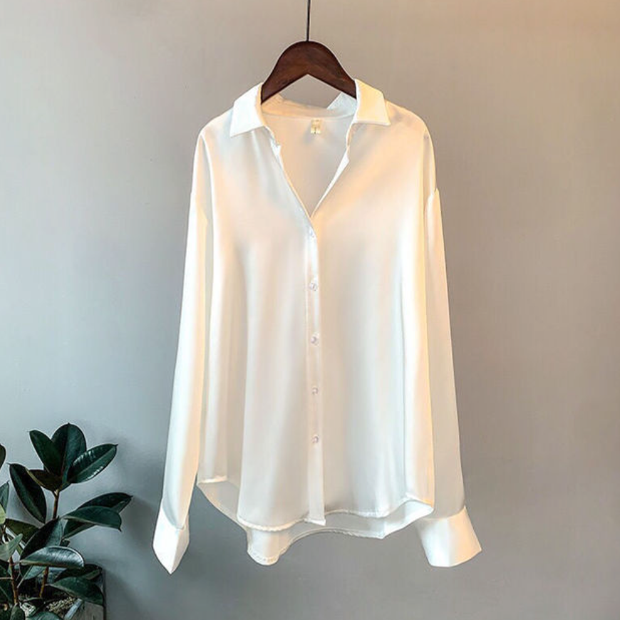Camisa de satén refinado para mujer de Addie