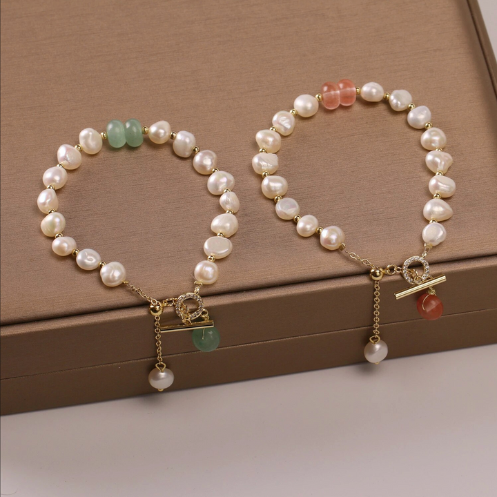 Bailey - Elegante pulsera de perlas de agua dulce para mujer