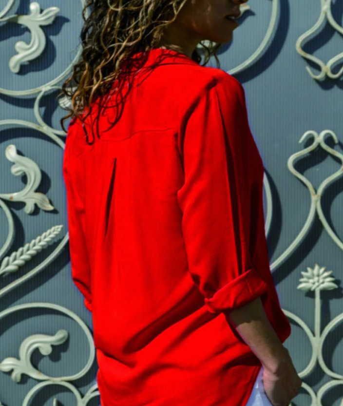 Quincy - Elegante blusa de manga larga para mujer
