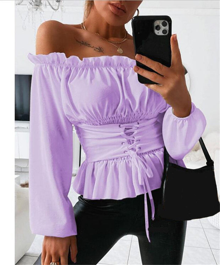 Miriam - Elegante y cómoda blusa sin hombros para la mujer moderna