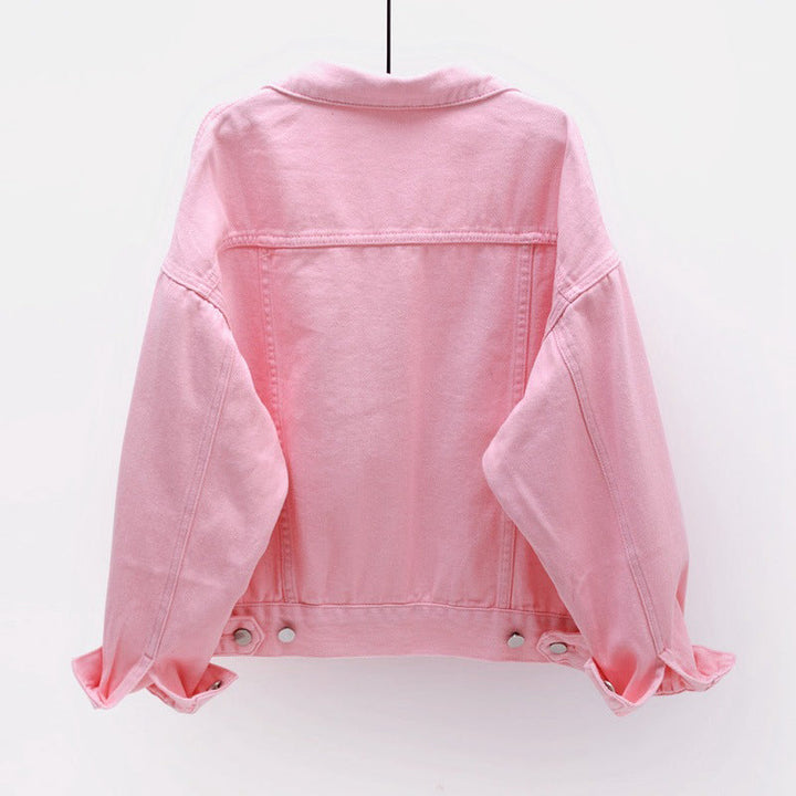 Aurelia - Elegante y cómoda chaqueta vaquera rosa para señora