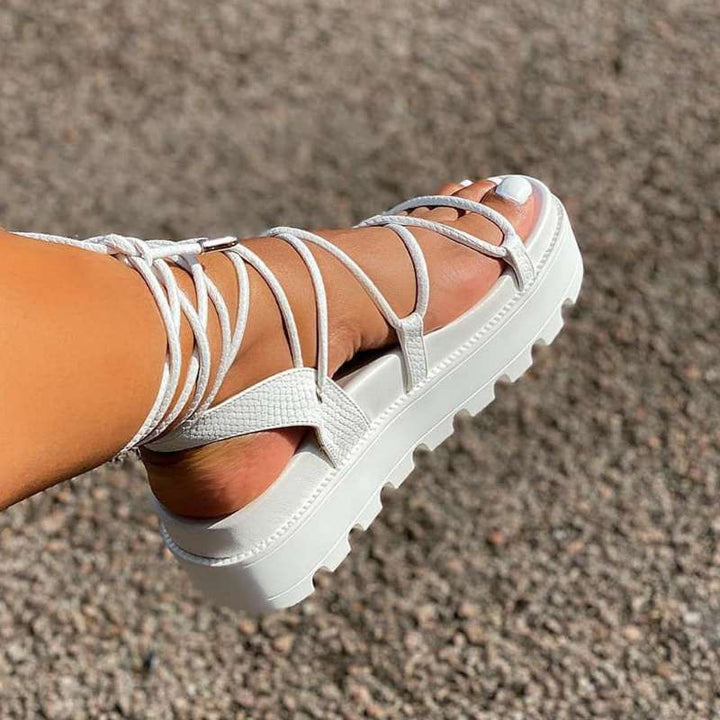 Maria - Sandalias de moda para mujer con elegantes lazos