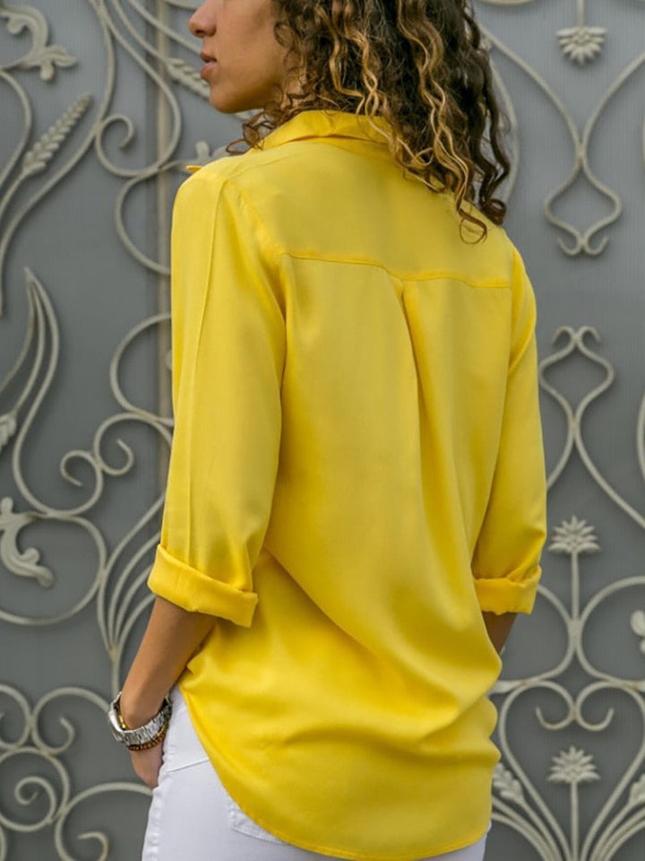 Quincy - Elegante blusa de manga larga para mujer