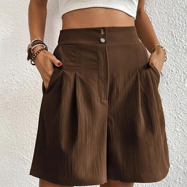Sophie - Elegantes pantalones cortos con doble botonadura para mujer