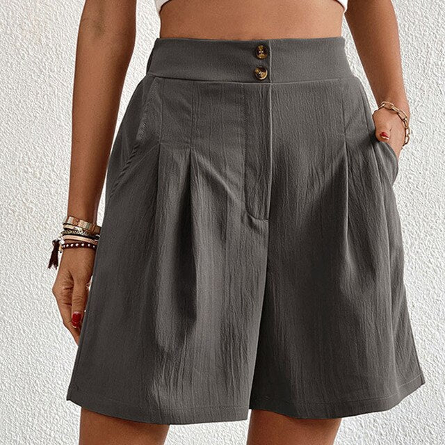 Sophie - Elegantes pantalones cortos con doble botonadura para mujer