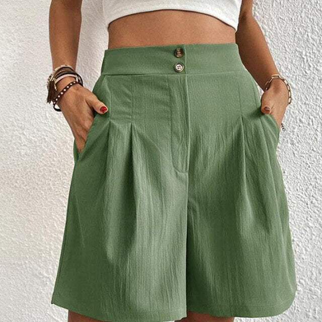 Sophie - Elegantes pantalones cortos con doble botonadura para mujer