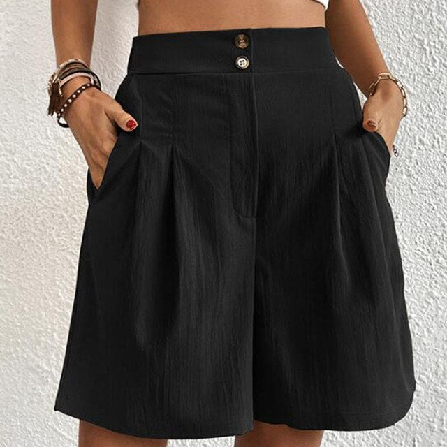 Sophie - Elegantes pantalones cortos con doble botonadura para mujer