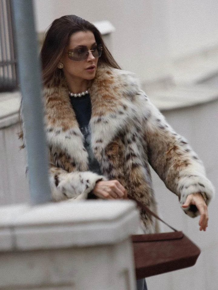 Aurora™ - Chaqueta Impresa de Leopardo en Piel