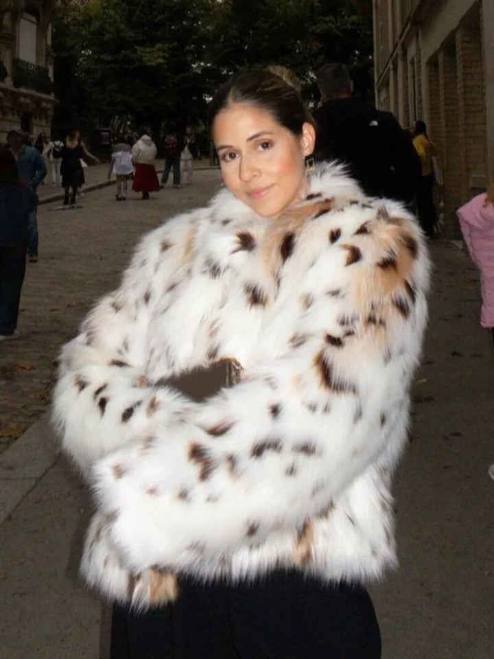 Aurora™ - Chaqueta Impresa de Leopardo en Piel