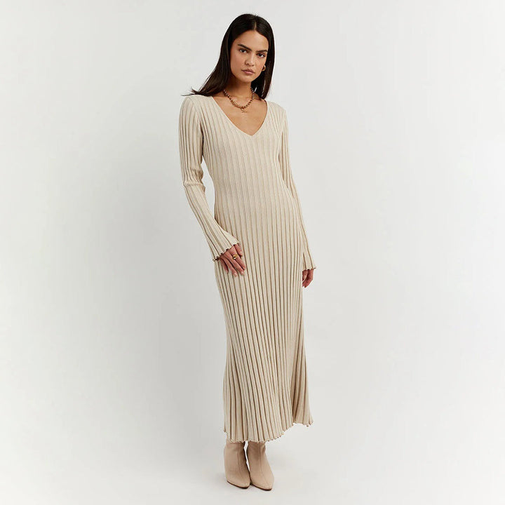 ABIGAIL - Elegante maxivestido de punto para un look deslumbrante
