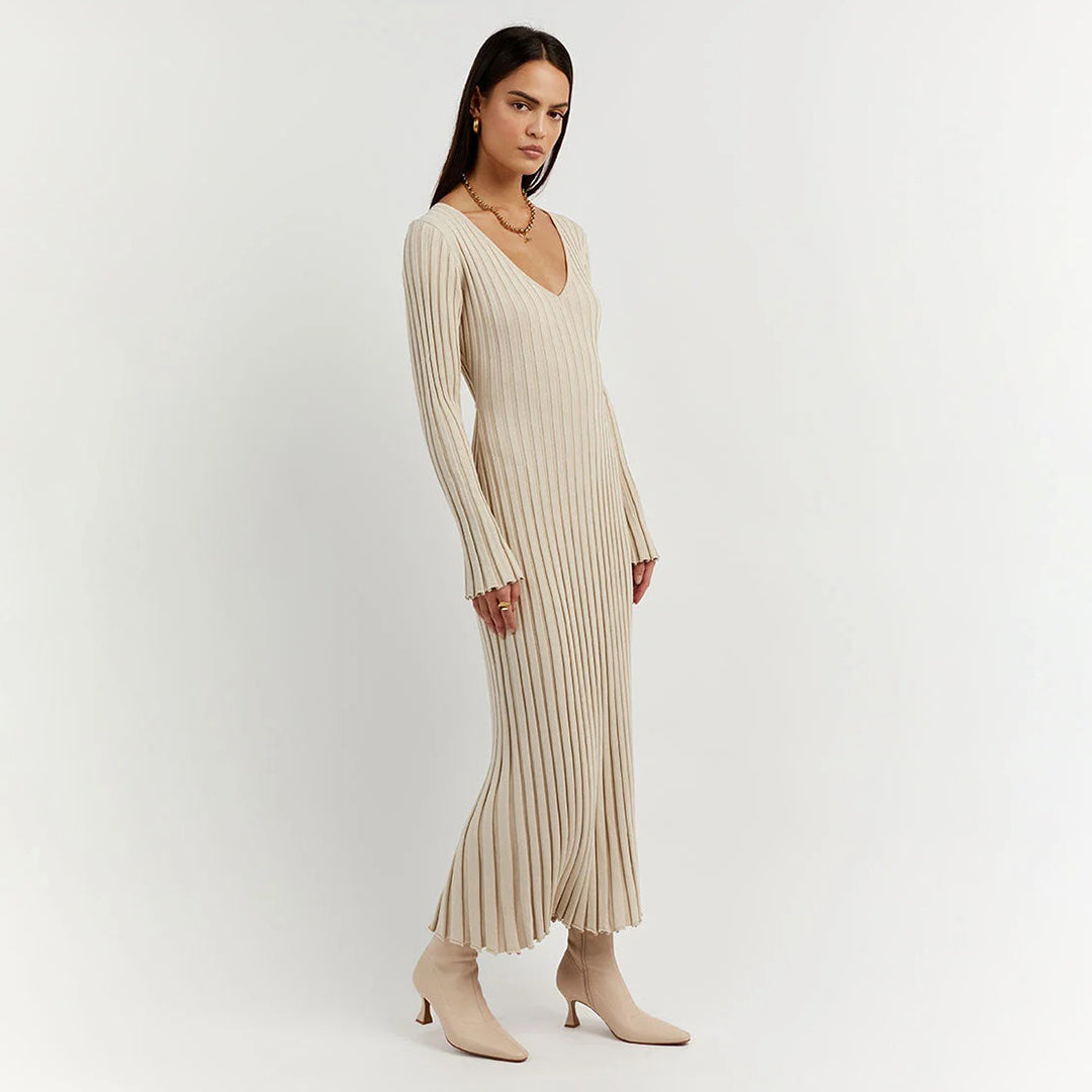 ABIGAIL - Elegante maxivestido de punto para un look deslumbrante