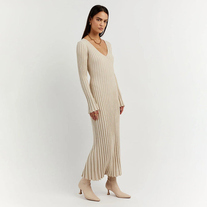 ABIGAIL - Elegante maxivestido de punto para un look deslumbrante