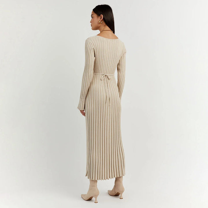ABIGAIL - Elegante maxivestido de punto para un look deslumbrante