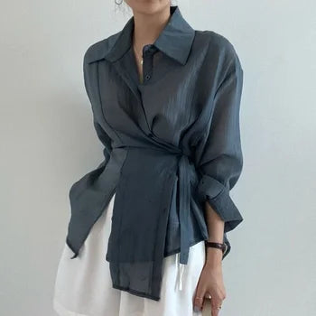 Aurora - Elegante y cómoda blusa de manga larga para mujer