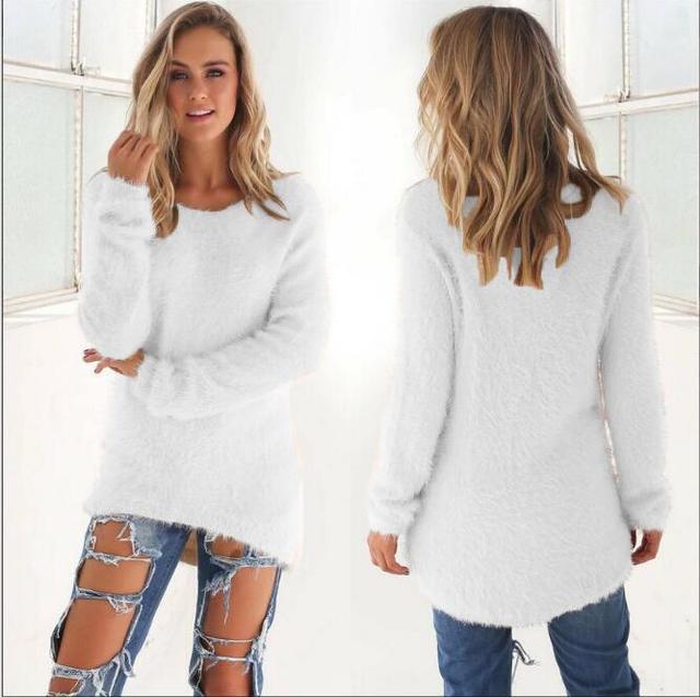 Georgia - Elegante jersey informal de cuello en O para un estilo chic sin esfuerzo
