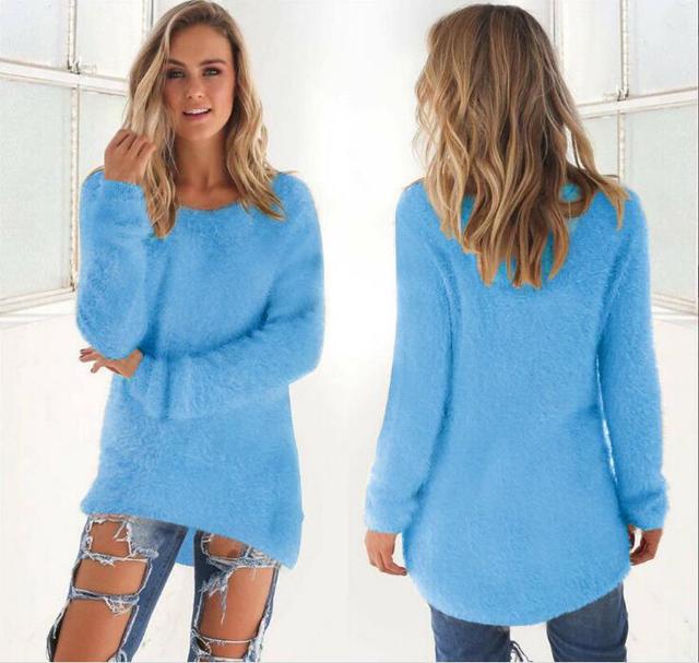 Georgia - Elegante jersey informal de cuello en O para un estilo chic sin esfuerzo