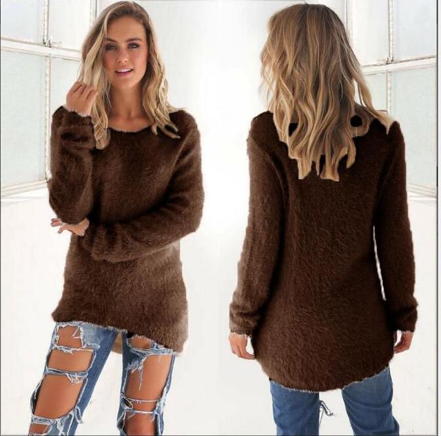 Georgia - Elegante jersey informal de cuello en O para un estilo chic sin esfuerzo
